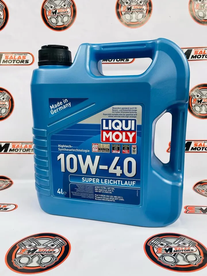 Bidón azul de 4 litros de aceite Liqui Moly Super Leichtlauf 10W-40
